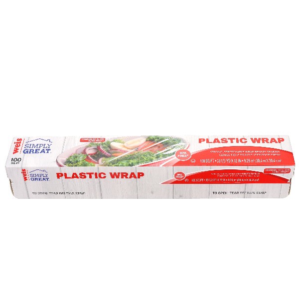 slide 1 of 1, Weis Quality Clear Plastic Wrap, 100 sq ft