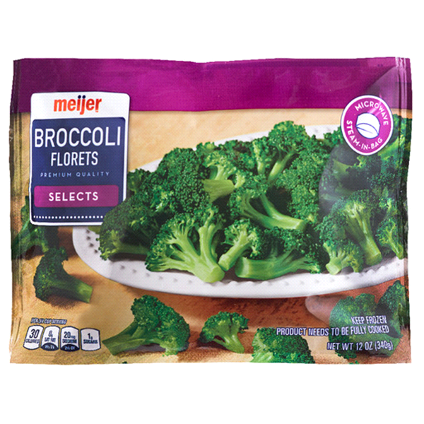 slide 1 of 1, Meijer Frozen Broccoli Florets, 12 oz