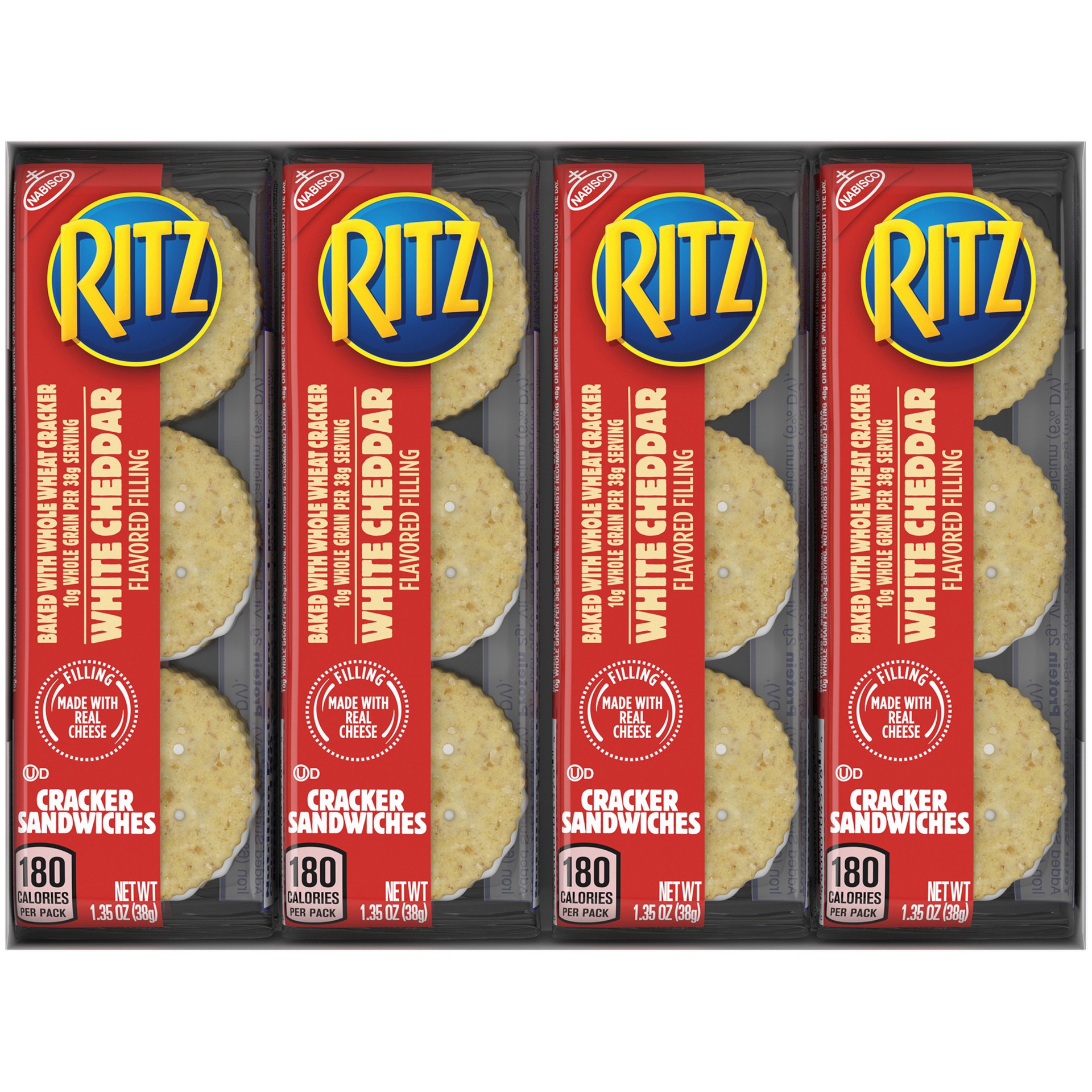 slide 3 of 5, Ritz White Cheddar Sandwiches Wheatchdr 8Pk, 10.8 oz