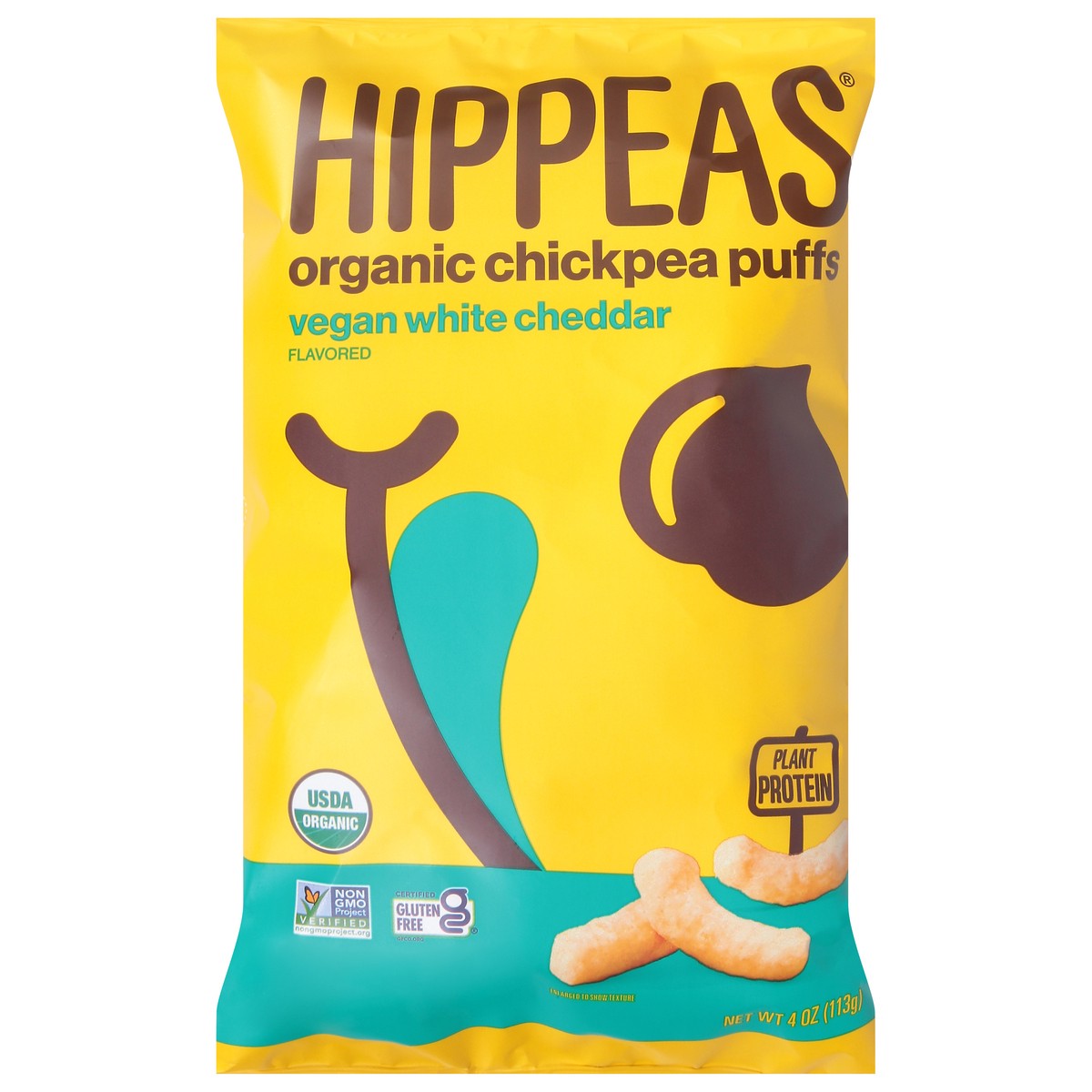 slide 13 of 13, Hippeas White Cheddar Chickpea Puffs, 4 oz