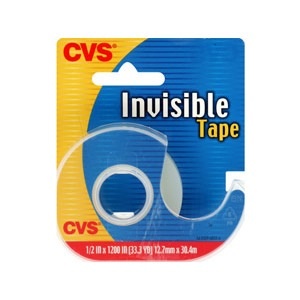 slide 1 of 1, CVS Health Caliber Invisible Tape 1/2 in, 1 ct