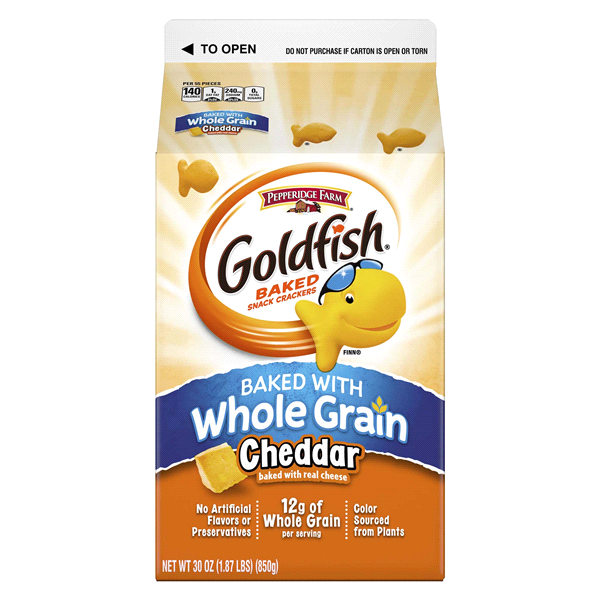 slide 1 of 1, Goldfish Baked Snack Crackers, Cheddar, 33.5 oz