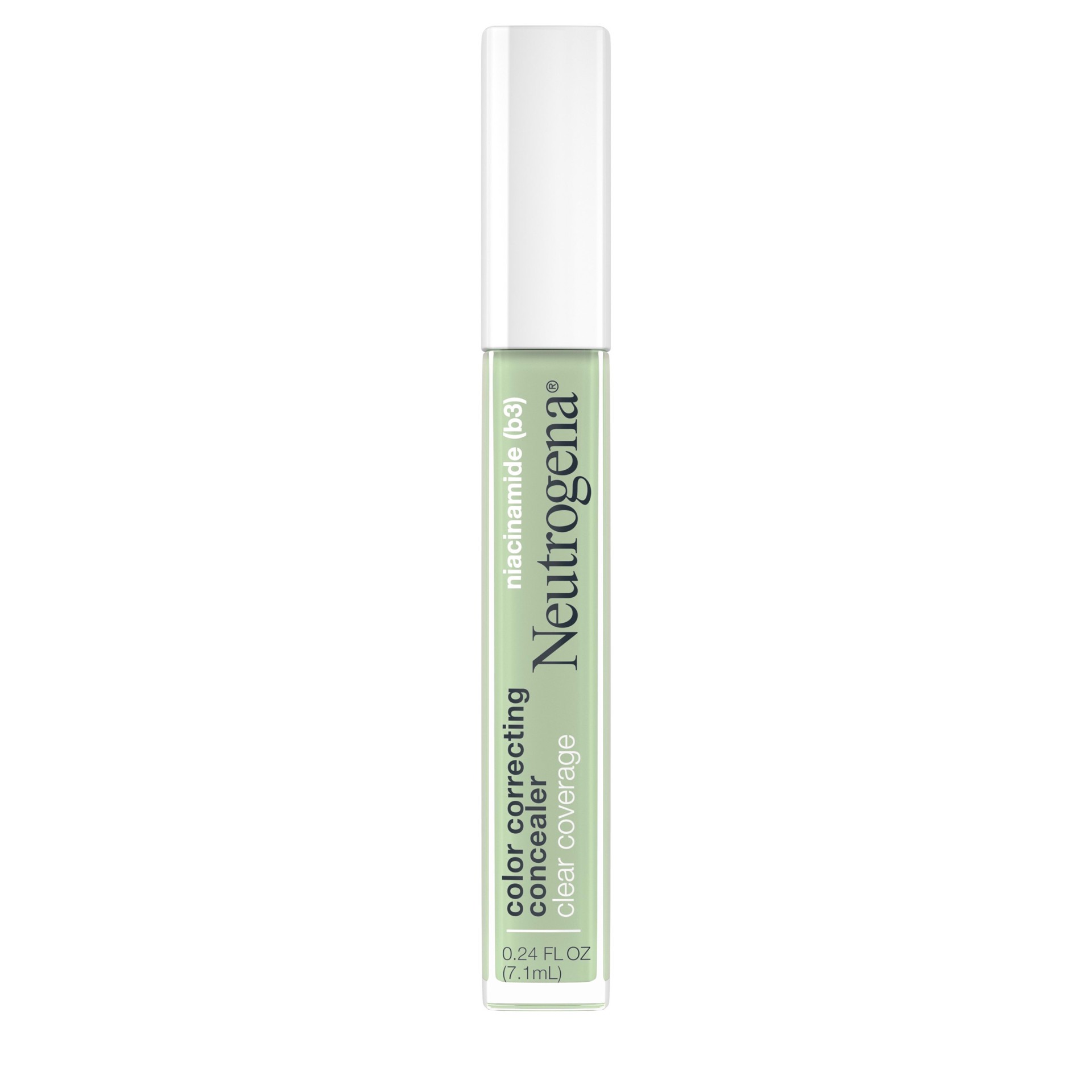 slide 1 of 8, Neutrogena Clear Coverage Color Correcting Green Concealer Makeup, Lightweight Face Concealer with Niacinamide & Green Pigment to Help Reduce Redness, 0.24 fl. oz, 0.24 fl. oz