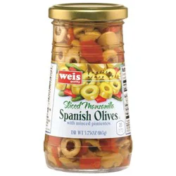 Weis Quality Sliced Manzanilla Spanish with Minced Pimientos Olives