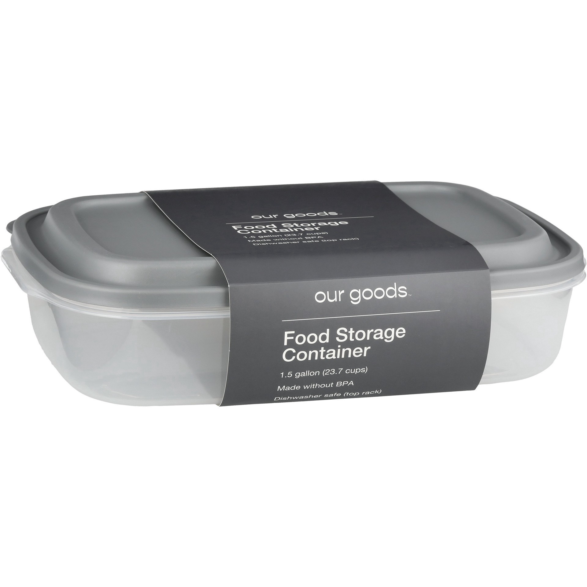 slide 1 of 1, our goods Rectangular Food Storage Container - Large, 1.5 gal