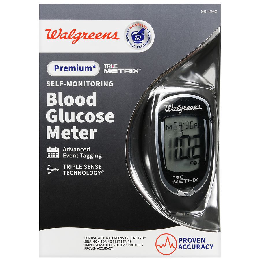 slide 3 of 5, Walgreens True Metrix Blood Glucose Meter, 1 ct