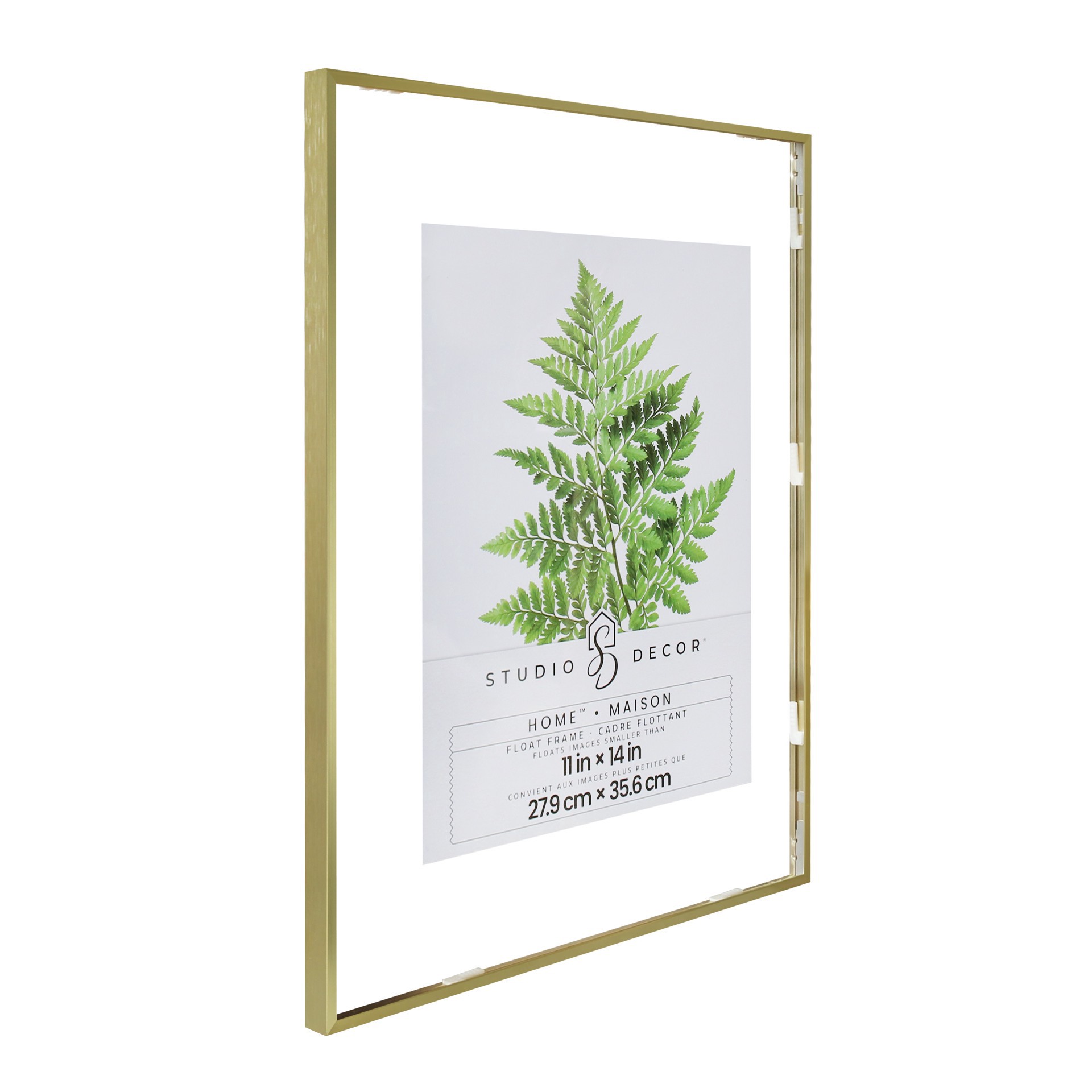 slide 2 of 5, Home Gold Metal Float Frame By Studio Decor, 16 in x 20 in