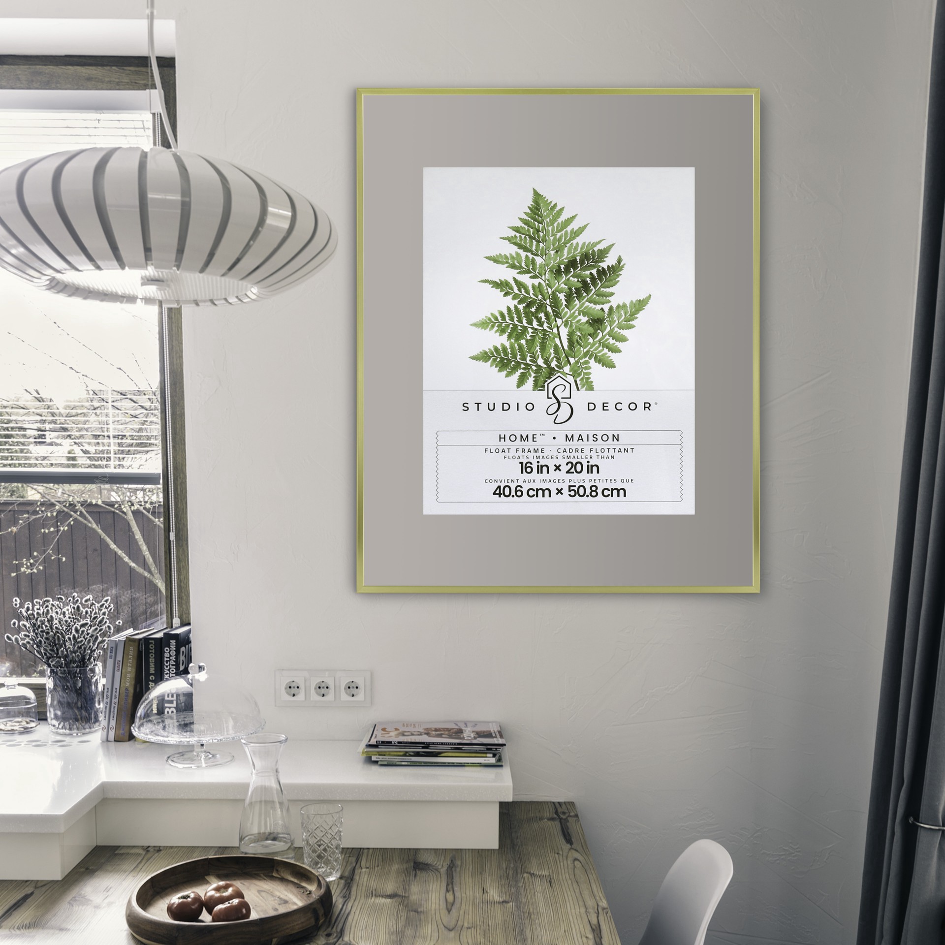 slide 3 of 5, Home Gold Metal Float Frame By Studio Decor, 16 in x 20 in