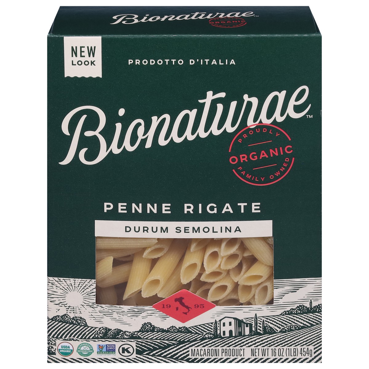 slide 1 of 10, Bionaturae Regular Cut Rigate Tube Pasta, 16 oz