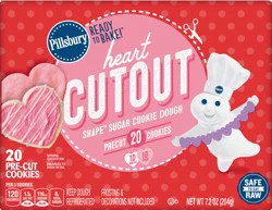 Pillsbury Heart Cutout Shape Sugar Cookie Dough 20 ea