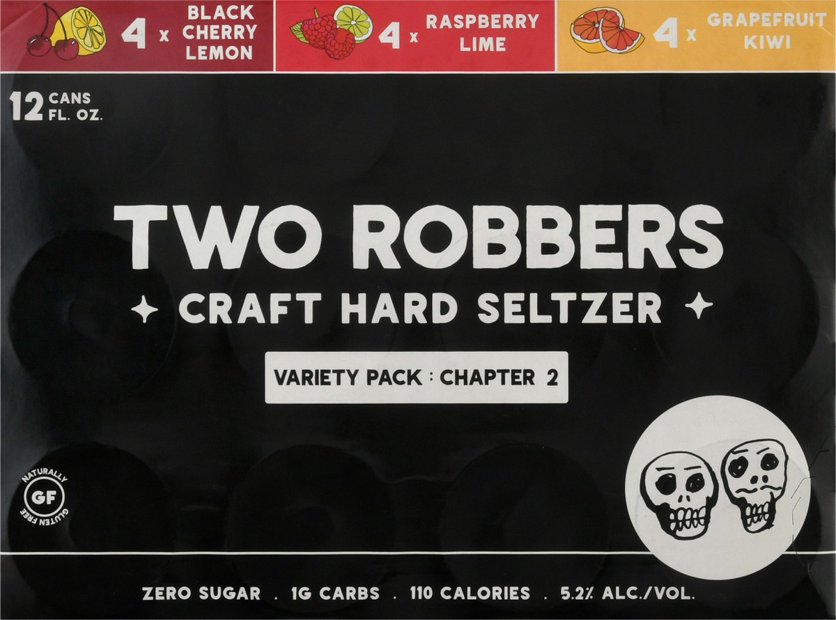 slide 1 of 14, Two Robbers Variety Pack Craft Hard Seltzer 12 - 12 fl oz Cans, 12 ct