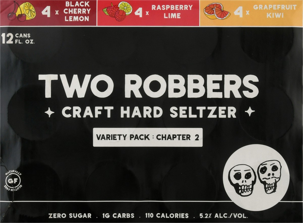 slide 9 of 14, Two Robbers Variety Pack Craft Hard Seltzer 12 - 12 fl oz Cans, 12 ct