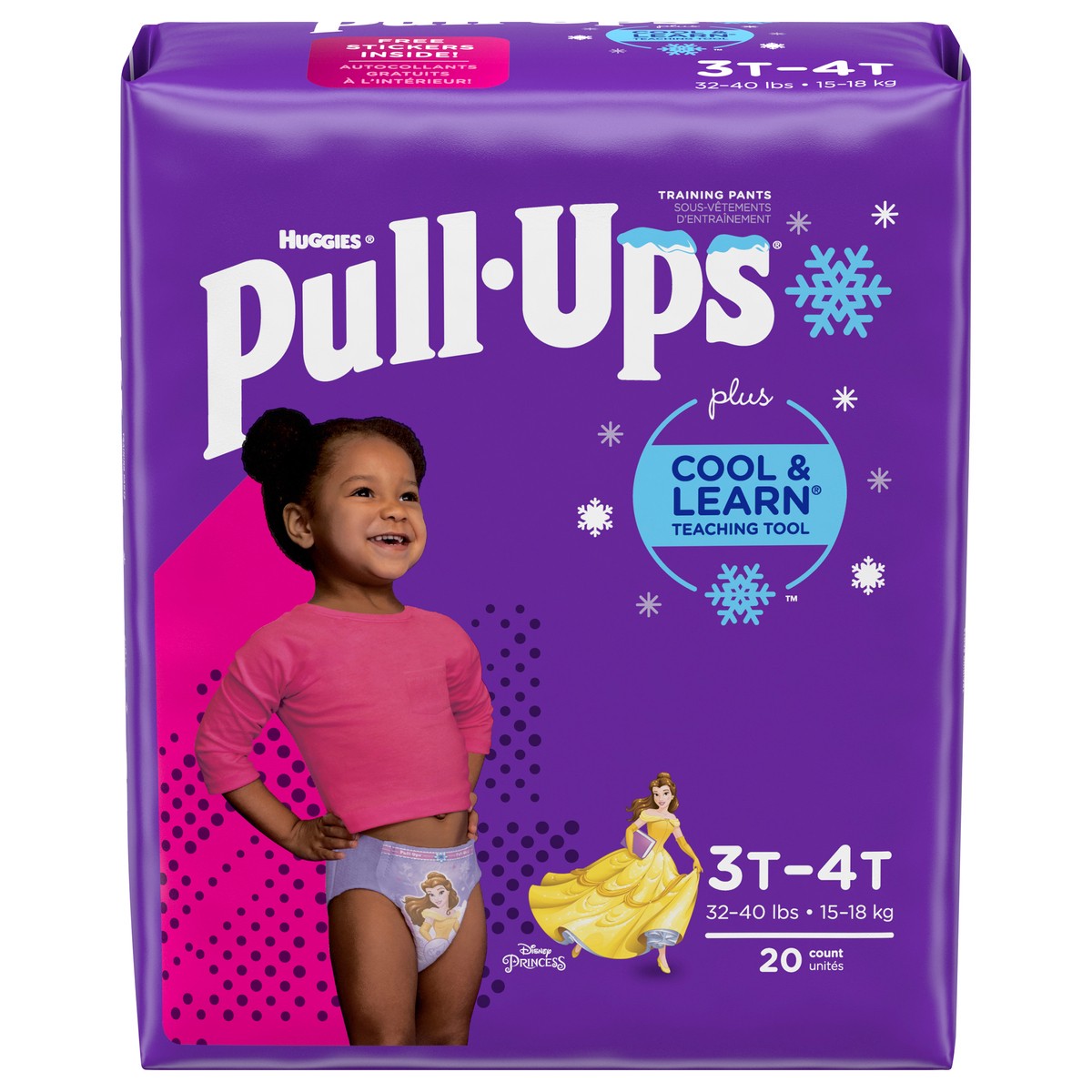 slide 2 of 12, Pull-Ups Disney Princess Training Pants 3T-4T (32-40 lbs) 20 ea, 22 ct