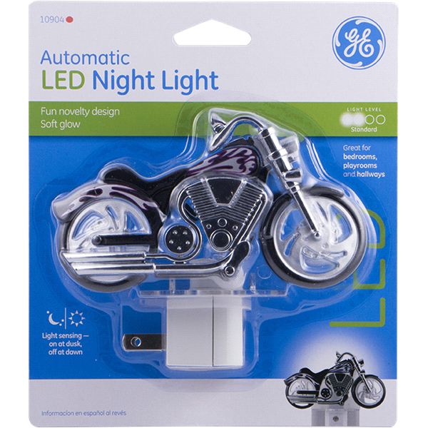 slide 1 of 4, GE Motorcycle Automatic LED Night Light, 1 ct
