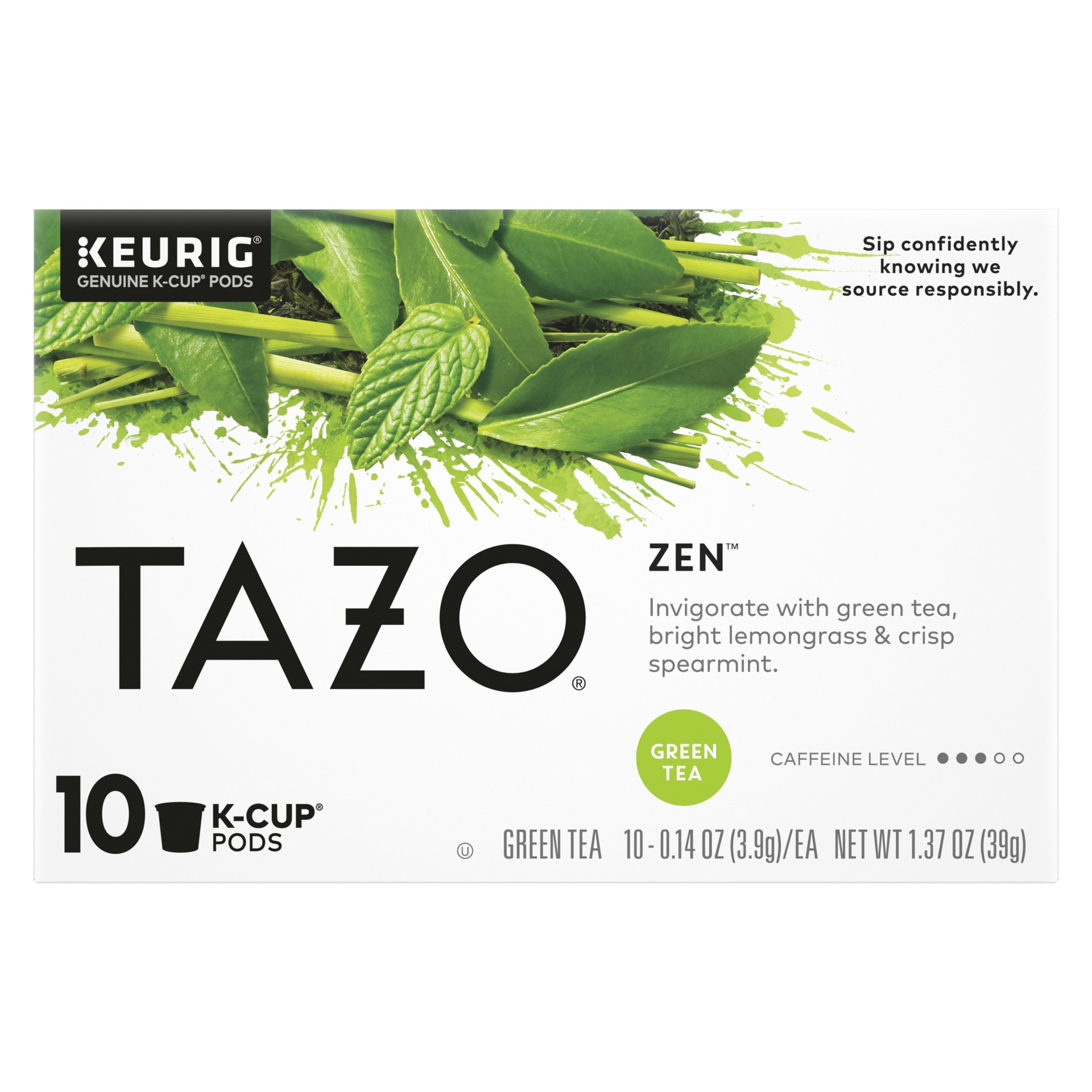 slide 1 of 9, TAZO K-Cup Pods Green Tea, 10 ct, 10 ct