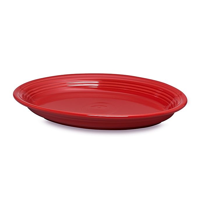 slide 1 of 3, Fiesta Oval Platter - Scarlet, 13.6 in