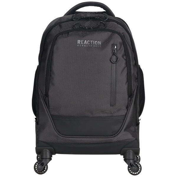 slide 1 of 1, Kenneth Cole Reaction R-Tech Rolling Laptop Backpack, Black/Silver, 1 ct
