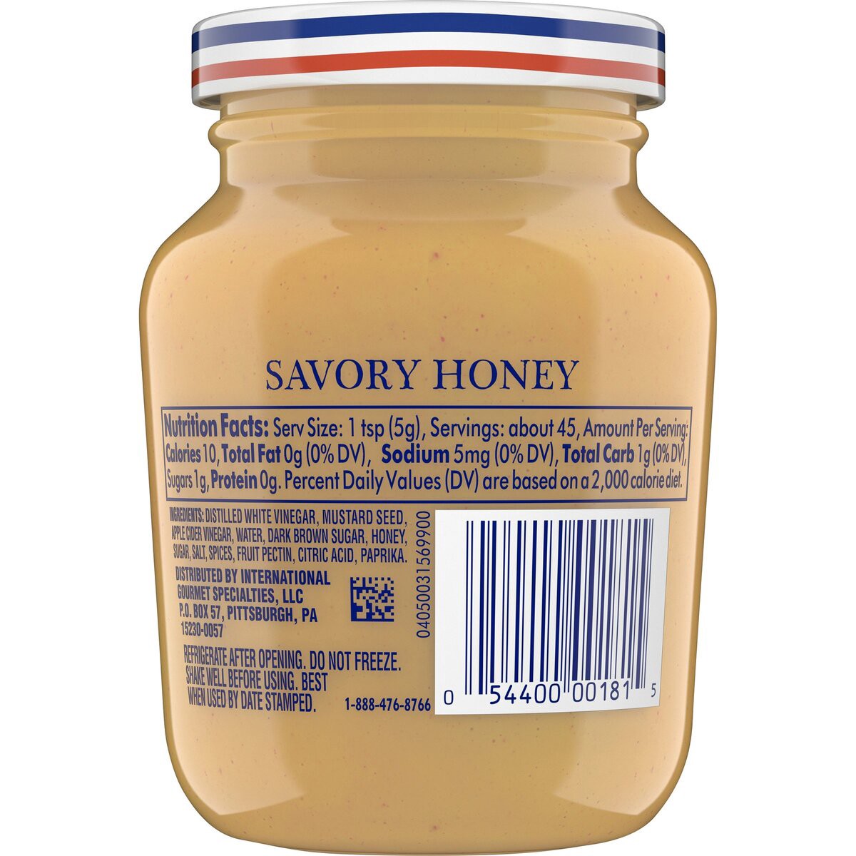 slide 4 of 8, Grey Poupon Savory Honey Mustard 8 oz Jar, 8 oz