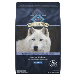 Blue Buffalo Wilderness Senior High Protein Dry Dog Food Wholesome Grains with Ingredients Chicken