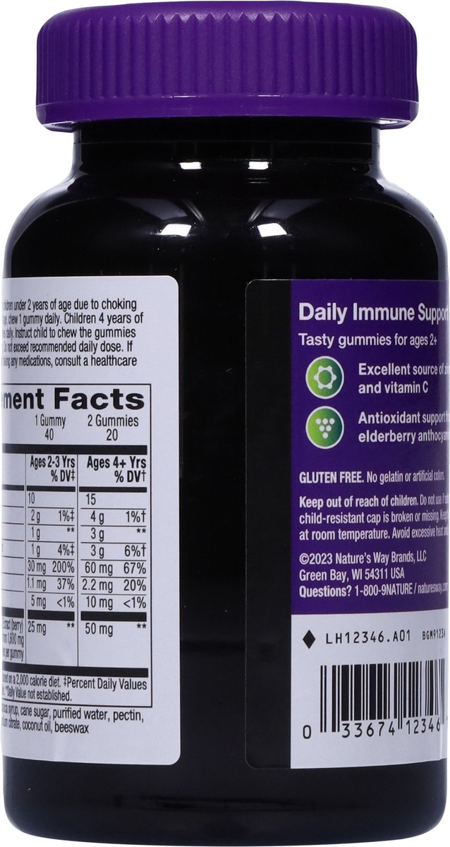 slide 2 of 9, Nature's Way Kids Immune Gummy Elderberry Sambucus 40 Gummies, 40 ct