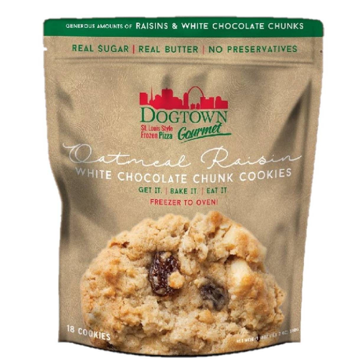 slide 1 of 1, Dogtown Pizza Oatmeal Raisin White Chocolate Cookie, 18 oz