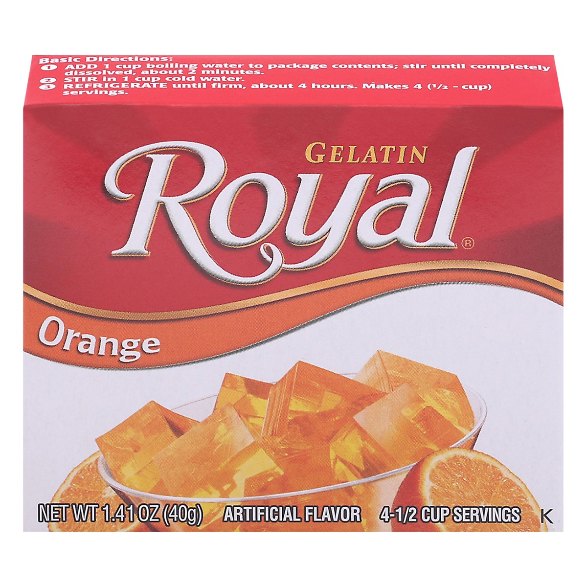 slide 1 of 9, Royal Orange Gelatin 1.41 oz Box, 1.41 oz