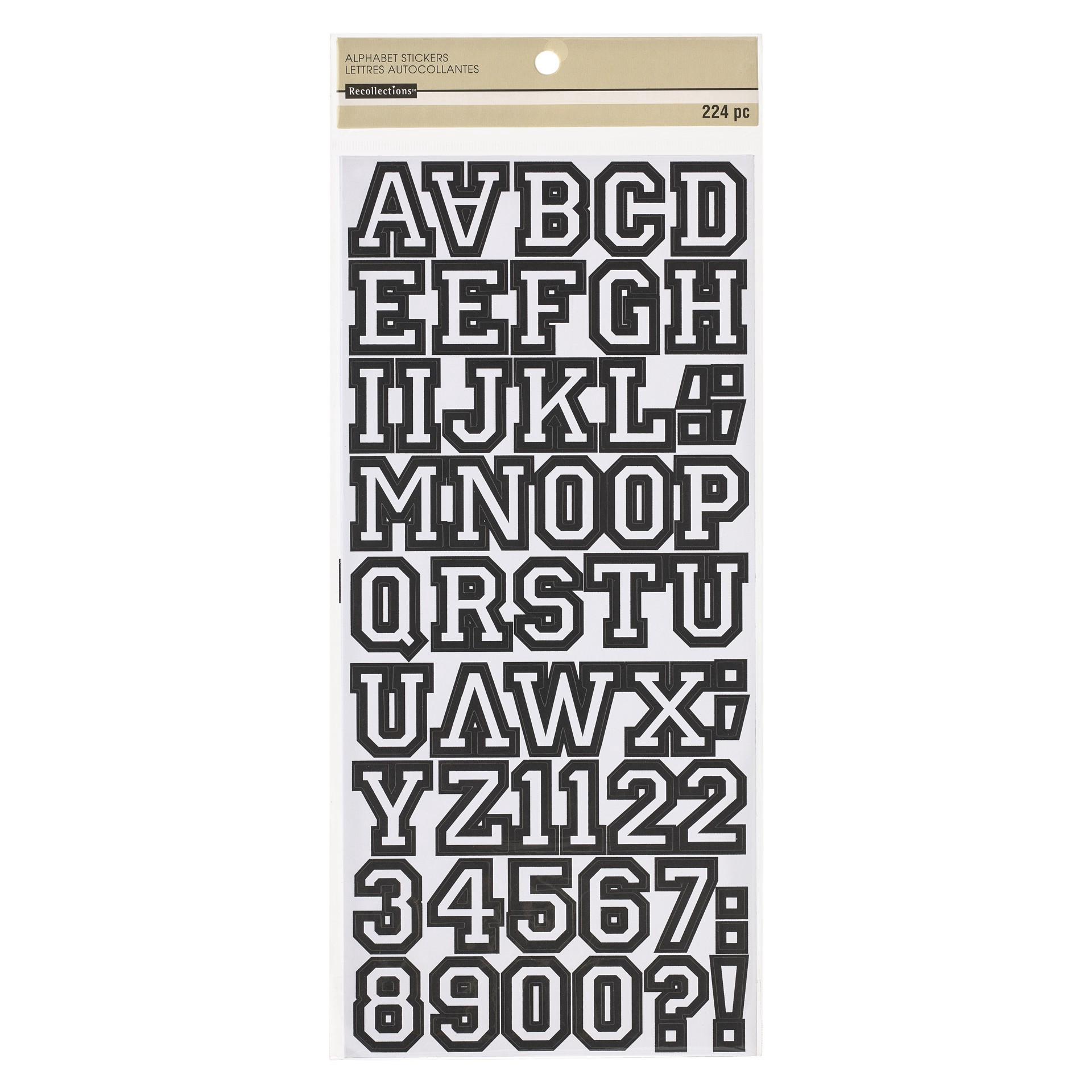 slide 2 of 3, Black Letterman Alphabet Stickers By Recollections, 1.25 in
