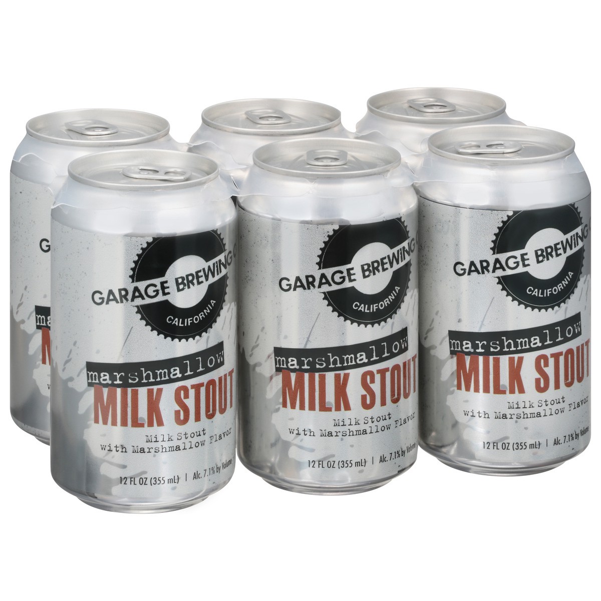 slide 2 of 9, Garage Brewing Co Marshmallow Milk Stout Beer 6 - 12 fl oz Cans, 6 ct
