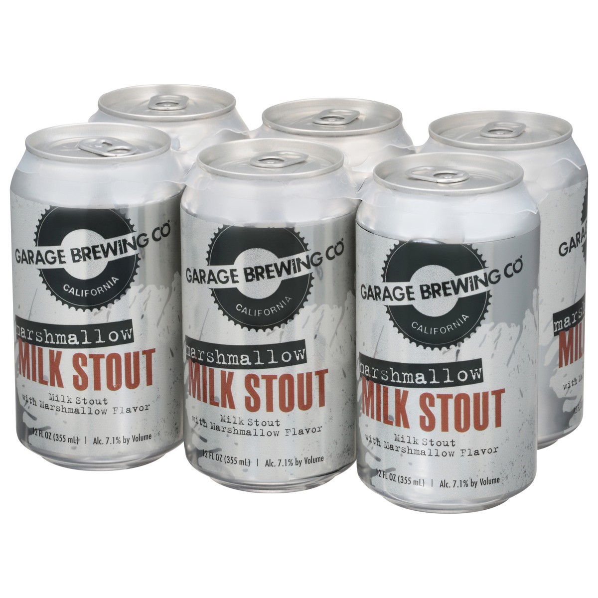 slide 6 of 9, Garage Brewing Co Marshmallow Milk Stout Beer 6 - 12 fl oz Cans, 6 ct