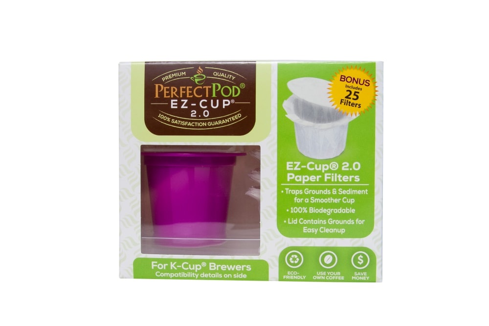 slide 1 of 1, Perfect Pod Ez Cup Reusable Single Serve Coffee Filter - Purple, 26 ct