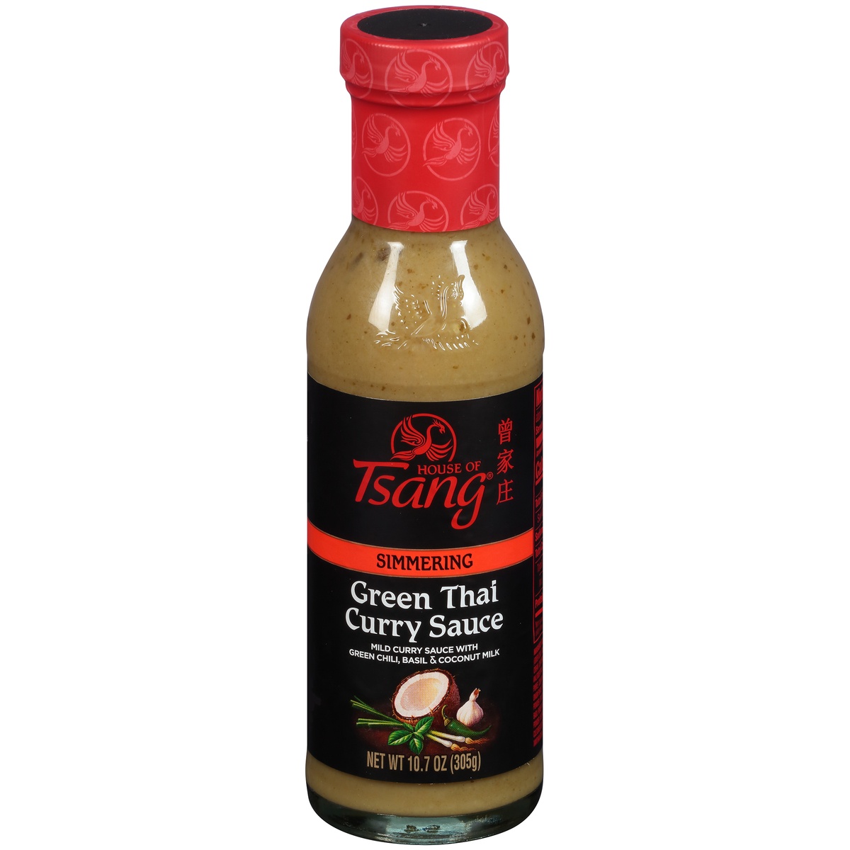 slide 1 of 6, House of Tsang Green Thai Curry Simmering Sauce 10.7 oz. Bottle, 10.6 oz