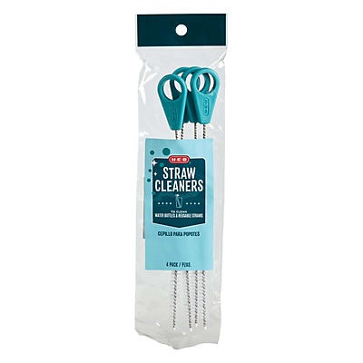 slide 1 of 1, H-E-B Straw Cleaners, 4 ct