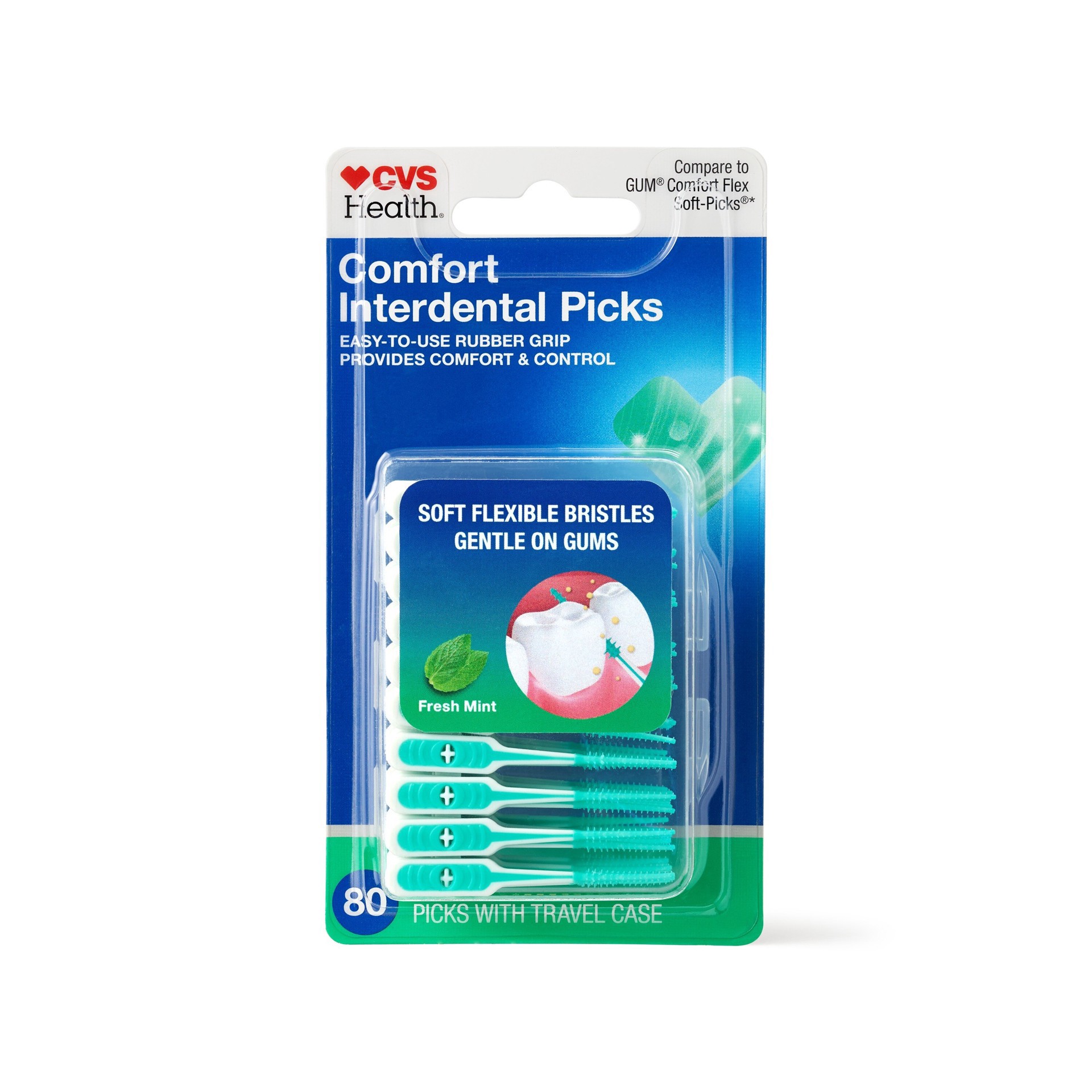 slide 1 of 1, CVS Health Comfort Interdental Picks, 80 Ct, 80 ct