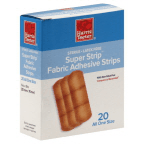 slide 1 of 1, Harris Teeter Strong Fabric Adhesive Strips, 20 ct