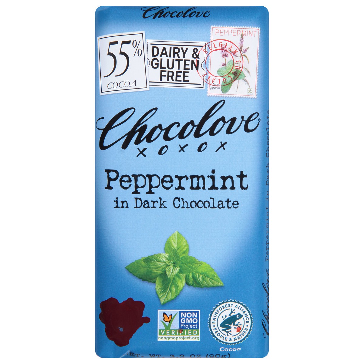 slide 1 of 1, Chocolove Peppermint In Dark Chocolate Bar, 3.2 oz