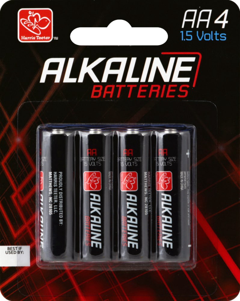 slide 1 of 3, Harris Teeter Batteries - AA, 4 ct