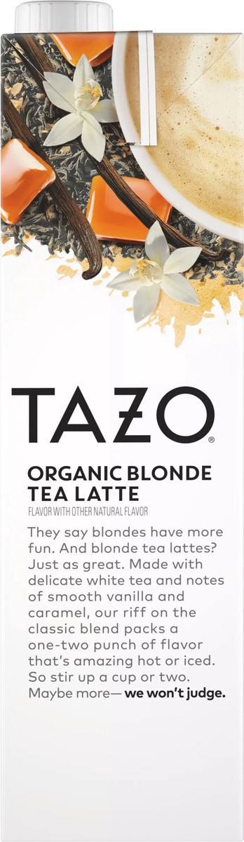 slide 11 of 12, TAZO Organic Blonde Tea Latte Concentrate, 32 oz Carton, 32 fl oz