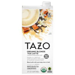 TAZO Organic Blonde Tea Latte Concentrate, 32 oz Carton