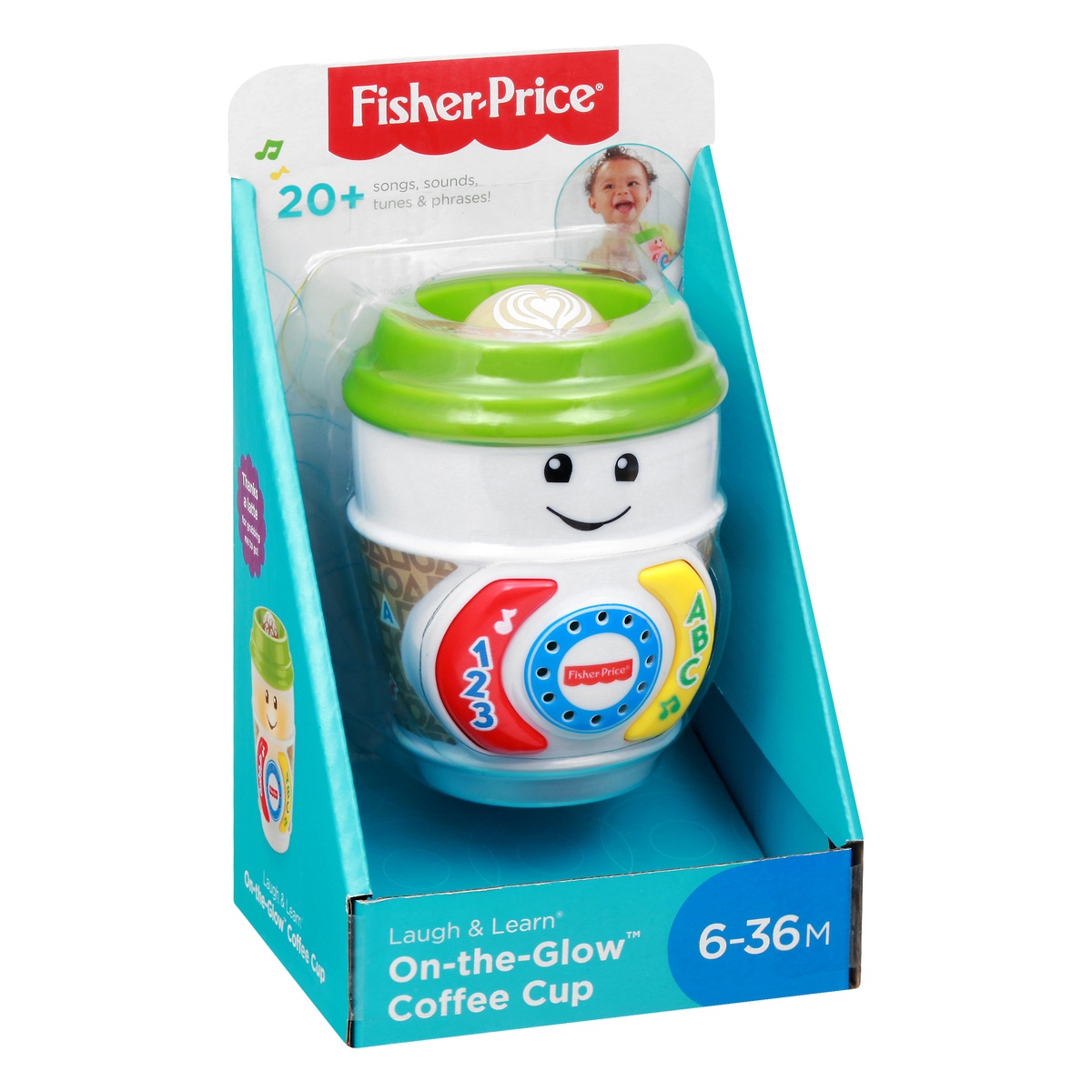 slide 2 of 8, Fisher-Price Laugh &LearnOn-The-Glow Coffee Cup, 1 ct
