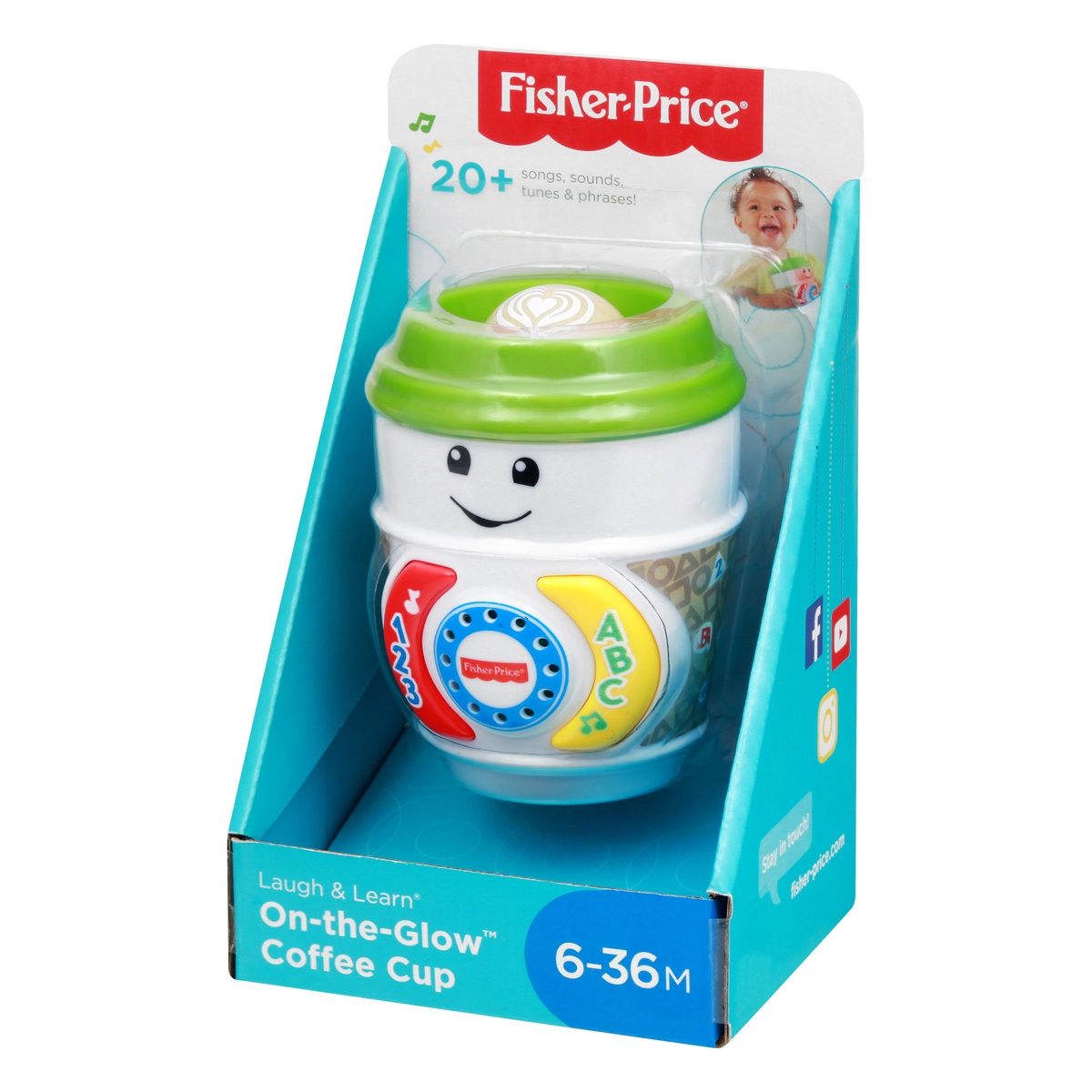 slide 3 of 8, Fisher-Price Laugh &LearnOn-The-Glow Coffee Cup, 1 ct