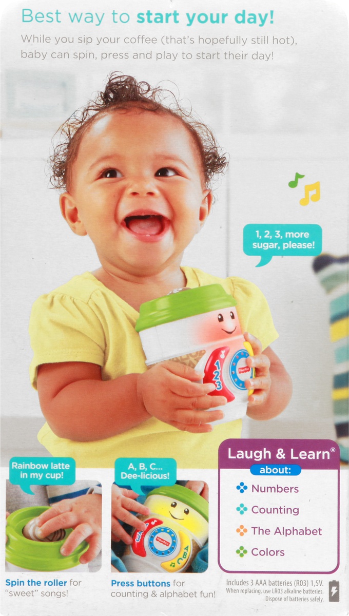 slide 8 of 8, Fisher-Price Laugh &LearnOn-The-Glow Coffee Cup, 1 ct