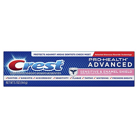 slide 1 of 1, Crest Pro Health Advanced Toothpaste Sensitive & Enamel Shield, 5.1 oz