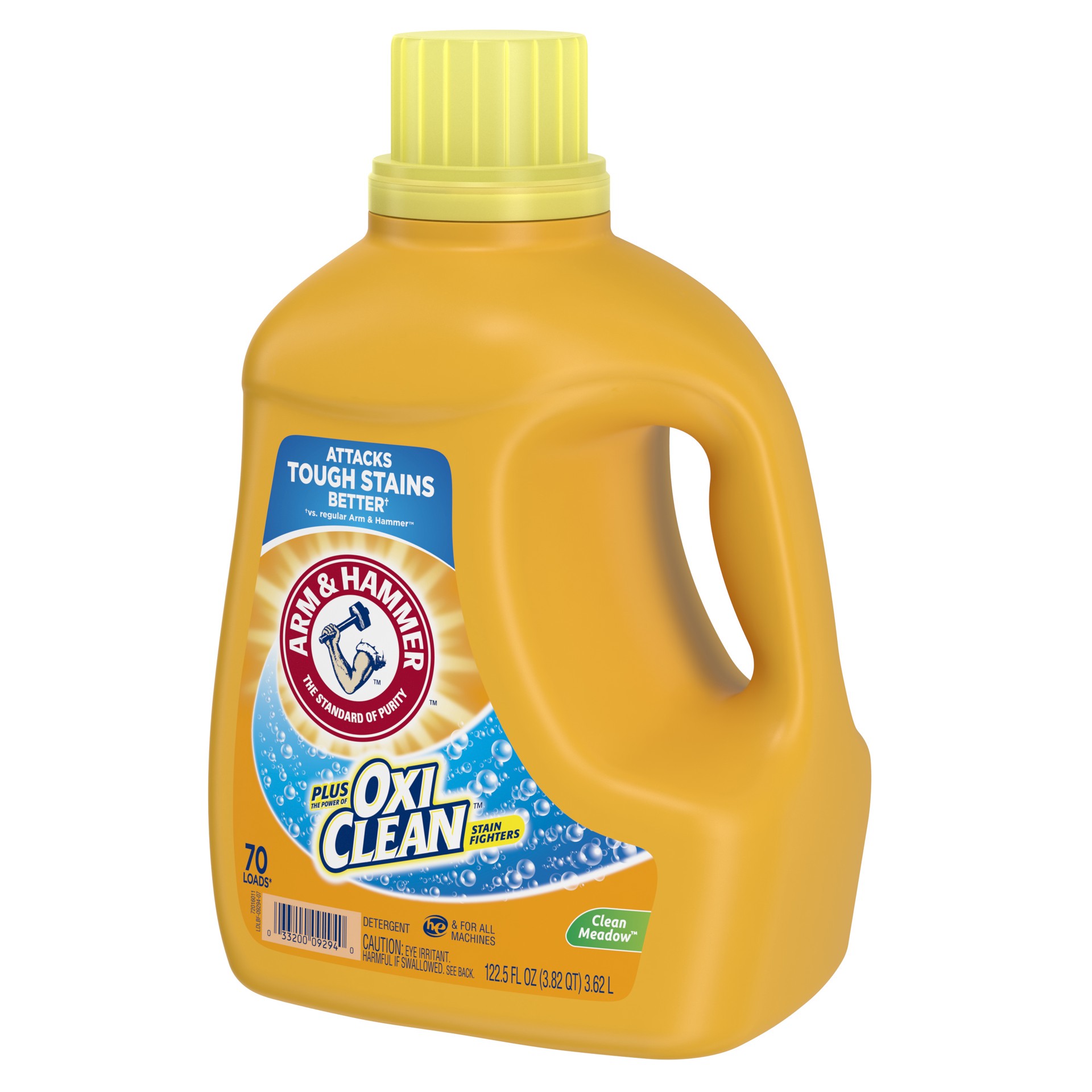 slide 2 of 5, Arm & Hammer Plus OxiClean Clean Meadow, 70 Loads Liquid Laundry Detergent, 122.5 Fl oz, 122.50 fl oz