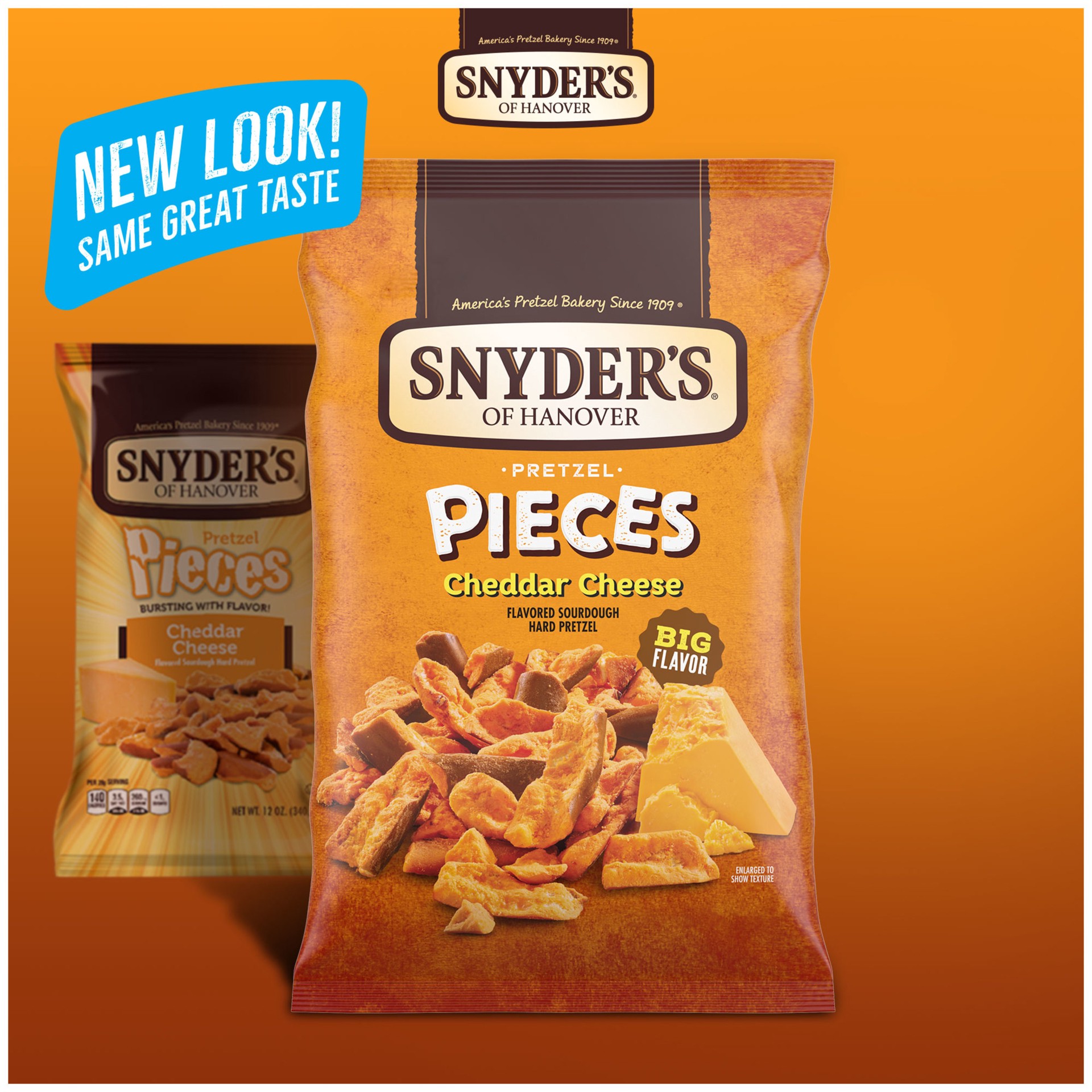 slide 7 of 10, Snyder's of Hanover Cheddar Cheese Flavored Pretzel Pieces, 18 oz