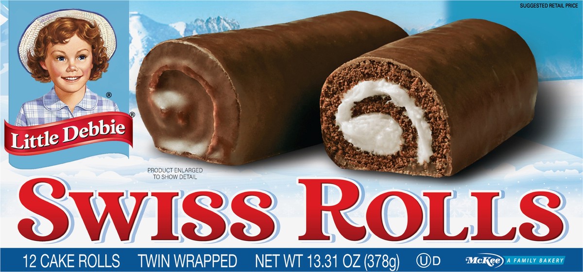 slide 10 of 11, Little Debbie Snack Cakes, Little Debbie Family Pack Swiss Cake Rolls, 12 ct