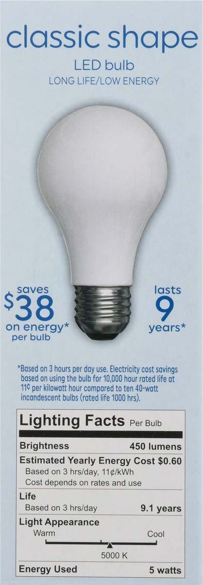 slide 8 of 9, GE Led 5watt 40watt Daylight Classic Shape GEneral Purpose Light Bulb, 4 ct