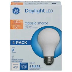 GE Led 5watt 40watt Daylight Classic Shape GEneral Purpose Light Bulb