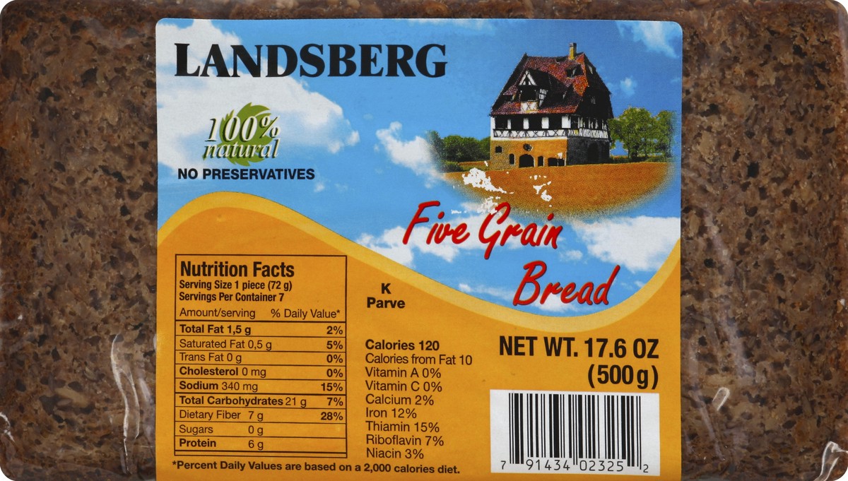 slide 3 of 5, Landsberg Bread 17.6 oz, 17.6 oz