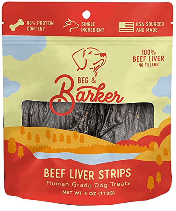 slide 1 of 1, Beg & Barker Beef Liver Strips Dog Treats, 4 oz