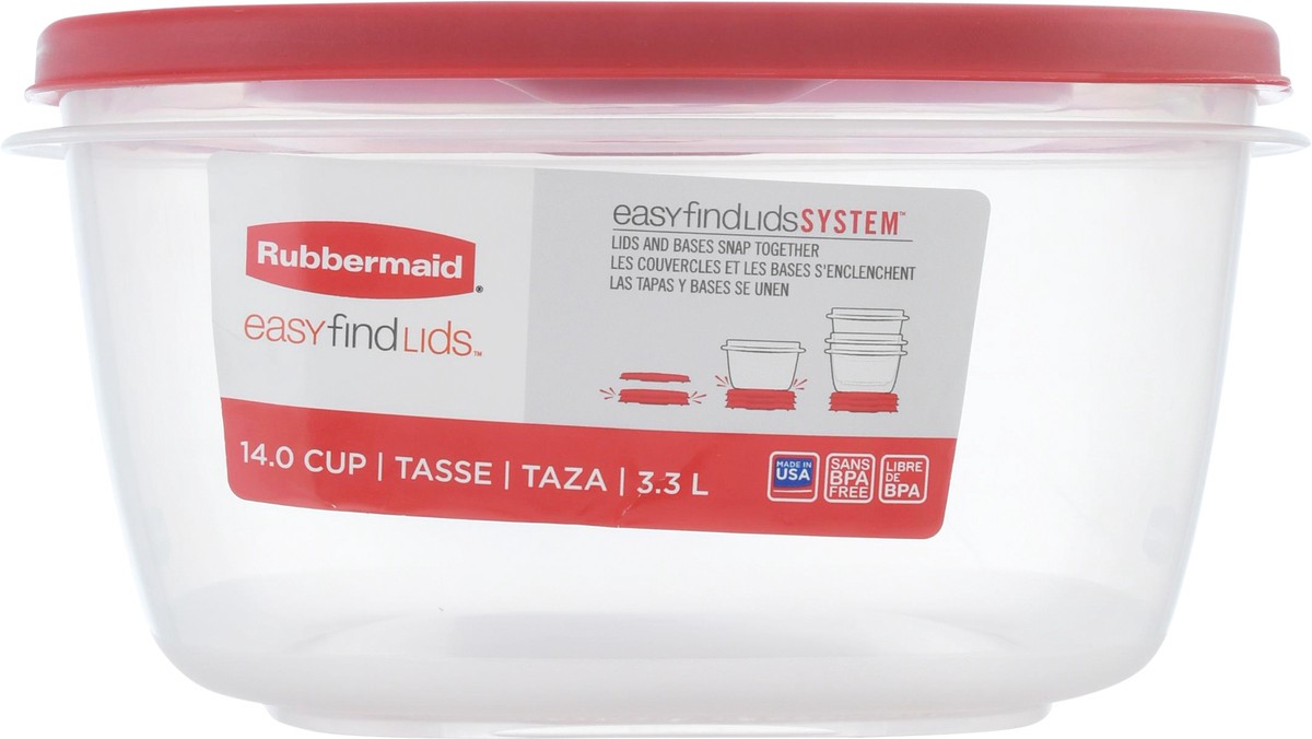 slide 8 of 12, Rubbermaid Easy Find Lids Food Storage Container 1 ea, 14 cup